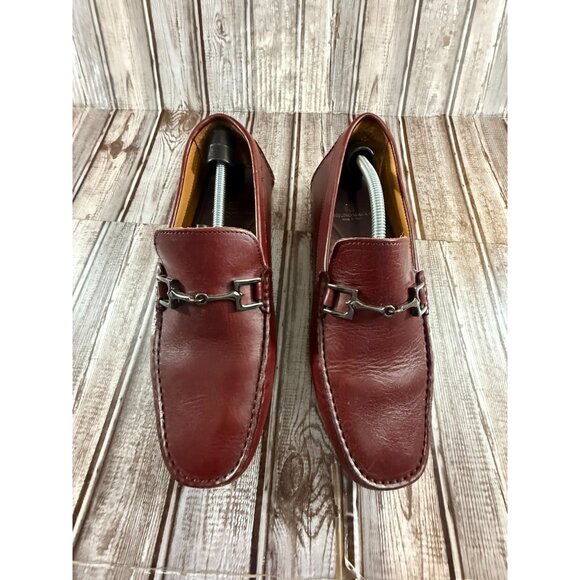 Bruno Magli Other - Bruno Magli Monza Leather Slip On Drivers shoes Sz 8.5 Medium color burgundy New